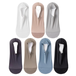 Lightweight Invisible Socks Silicone Gripper Breathable Mesh Paneling Odor Resistant Low Cut Socks For Mens Footwear