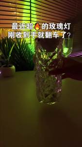 Transparent Crystal Rose Atmosphere Lamp Table Lamp Bedside Night Light Romantic Mood led High-end Bedroom Lighting Fixtures