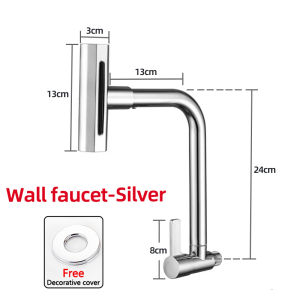 Byshow 4-Mode 360°Kitchen Faucet water tap with Anti-Splash Bubble/Spray/Waterfall/Blade rotating cold wall pillar sink tap 304 Stainless Steel Honeycomb Aerator basin Sink/Balcony