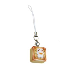 Adorable Lovely Cats Bread Phone Charm Pendant and Keychains Portable Decoration for Women Bags or Gifts Daily Use