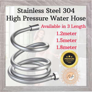 ALife World ISANO Stainless Steel 304 Flexi Shower Hose Bidet Hose 1.2m 1.5m 1.8m Faucet Shower Sink Water Tap Pipe