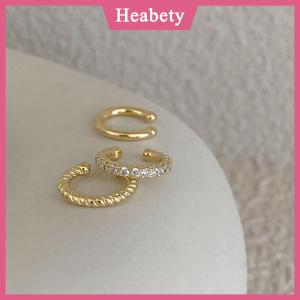 Heabety  3 cái đơn giản vòng bọc Bông tai sụn Tai Clip không có xuyên sụn Bông tai tai tai Cuff