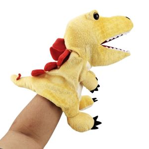 SIRENXI Mềm Dễ thương Chương trình múa rối Búp bê vải lông Động vật hoạt hình Đồ chơi nhồi bông Giáo Dục Đồ chơi đi kèm Đồ chơi nhồi bông Tyrannosaurus Rex Rối tay khủng long Sang trọng Khủng Long Tay Con Rối Khủng Long sang trọng Tay Con Rối