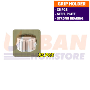 UBH 4 IN 1 Broom mop holder Wall mount hooks Stainless steel Bathroom Kitchen organize Penyagut mop penyapu