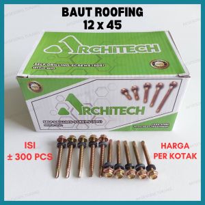 [300 PCS] Baut Roofing 12x45 Per Kotak Baja Ringan SDS 4.5cm 12 x 45 mm Isi 300 Pcs Architech