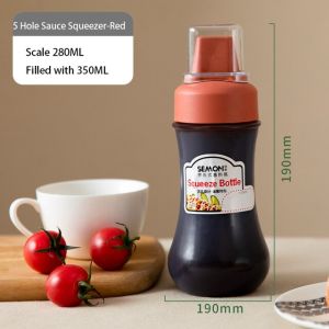 MPHL0357 Botol Dispenser Saos Cuka Minyak Mayonaise 3 Lubang 280ml Bahan Tebal Perlengkapan Dapur