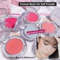 TERMURAH !!! Premium Blush On Waterproof Soft Powder 6 Color / Blush On Glowing Tahan Lama Perona Pipi Glowing Blusher Blush On Highlighter Contour Makeup / Blush On Palette Anti Air dan Tahan Lama Matte Blush On Cream Blush On Cair Blusher Pemerah Pipi. 