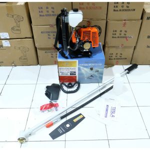 PROMO HARGA DISKON TESLA Brush Cutter Mesin Potong Babat Rumput 328cc 2 Tak Pakai Bensin Campur Oli Sudah Komplit Dengan Mata Pisau