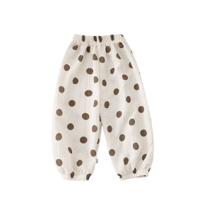 LJMOFA ‌Anti Mosquito Girls Long Pants 2-9 Yrs Breathable Loose Fit Cute Prints Pants for Girl