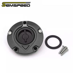 SEMSPEED Motorcycle CNC Gas Oil Fuel Tank Lock Petrol Cover For CFMOTO 675SR 675NK 2024-2025