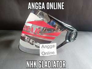 PAKET SPAREPART NHK Gladiator Busa helm NHK gladiator + Kaca helm NHK gladiator + Tali helm bonus paku belah dan ring + Lis karet Helm