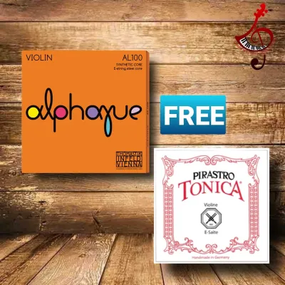 ALPHAYUE VIOLIN STRING AL100 1 SET FREE PIRASTRO TONICA E STRING 1 UNIT-clear and beautiful tone