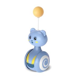 Interactive Tumbler Cat Toy Self Hi Feather Teaser Stick Cat Scratch Ball Durable Safe Pet Play Exercise Supply