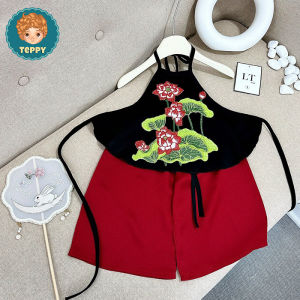 Set yếm đào cho bé kèm quần trung thu cho bé gái