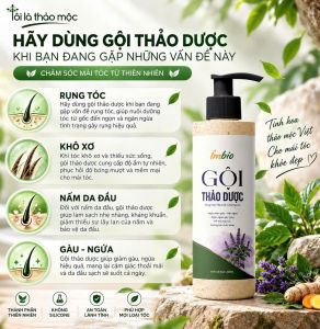 Dầu Gội Thảo Dược Imbio 400ml – Làm Sạch Dịu Nhẹ Chăm Sóc Da Đầu | Dầu Gội Không Silicone