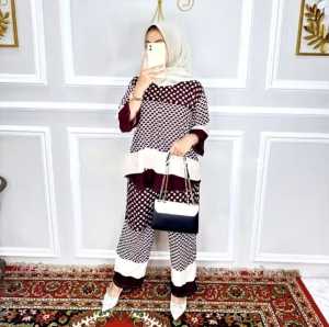 Maudy Set / Setelan Balon viral / setelan rayon terbaru