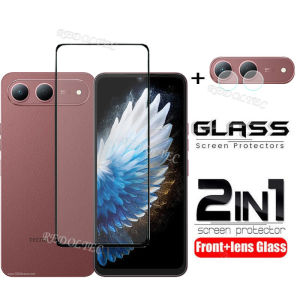 Tecno Spark 40 5G 2 in 1 Screen Protector+ Protector Full Cover Full Glue Tecno Spark40 Tempered Glass Film Protection With Camera Flim Protection