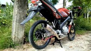Knalpot Vixion Proliner TR-1 short sanblast untuk R15 Gsx CBR Byson xbre cb150 MX supragtr dll