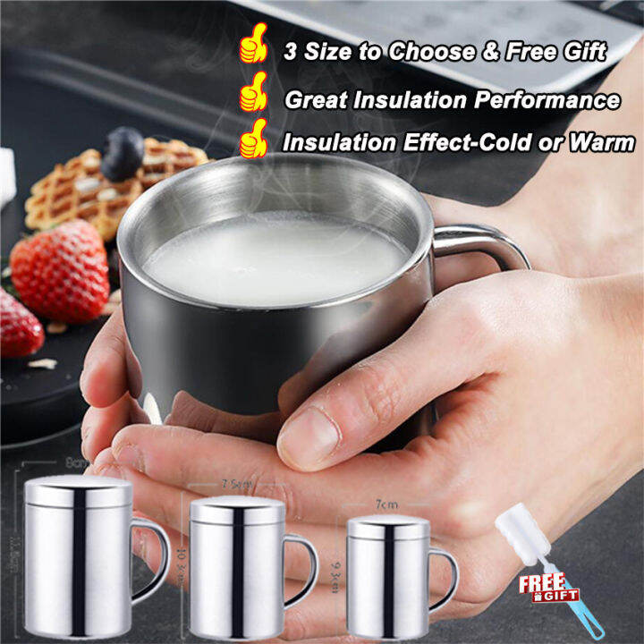 [Free Gift] Great Insulation Effect Kitchen Stainless Steel Coffee Mug ...