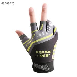 agasgbrg ถุงมือตกปลาเส้นทางตกปลาการป้องกันแสงแดดกันลื่นถุงมือผ้าไหมน้ำแข็งระบายอากาศได้ดี