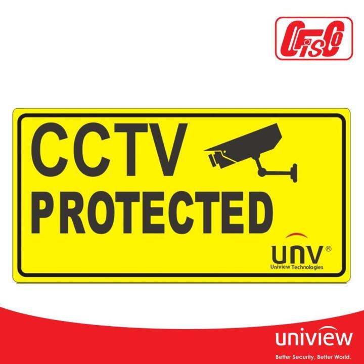 Customized Sticker Uniview CCTV Surveillance Reflective Sticker Sign ...