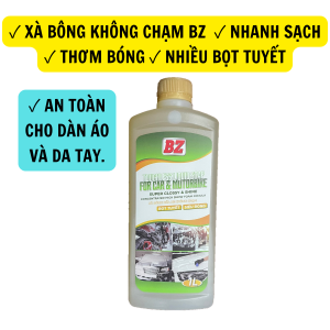 XÀ BÔNG RỬA XE KHÔNG CHẠM BZ 1L Rửa Xe Bọt Tuyết Nhanh Sạch An Toàn Sơn XeDùng Cho Xe Máy Xe Ô tô