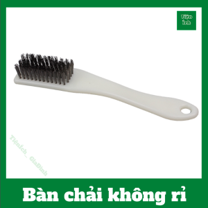 Bàn chải sắt không rỉ cán nhựa cầm tay cọ rửa vệ sinh vết bẩn cứng đầu