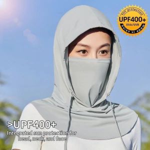 Hangdian bảo vệ khỏi tia UV mặt nạ với cổ Bìa hoodie cho đi xe đạp ngoài trời và mặt trời che chắn