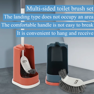Sustainable Toilet Brush Set Quick Drying Brush with Holder Set Stable Base Brush for Bathroom