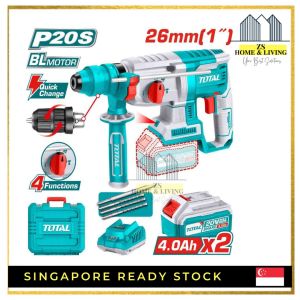 TOTAL TOOLS TRHLI202289 CORDLESS IMPACT HAMMER DRILL ROTARY HAMMER DRILL 20V