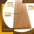 Papan Anak Tangga Kayu Pijakan Trap Rumah Tingkat Mahoni Tanpa Sambungan Ukuran 25 x 80 cm. 
