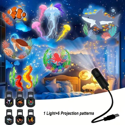 QIUWU 5V USB Cắm Trong Hành Tinh Chiếu Đèn Trong Nhà Trang Trí Trần Bầu Không Khí Ánh Sáng Đầy Sao Bầu Trời Đèn Ánh Sáng Ban Đêm Thiên Hà Chiếu