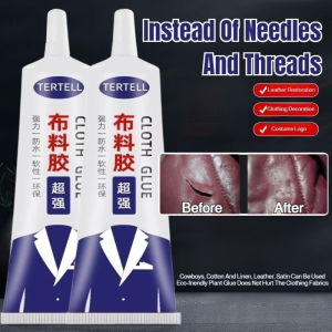 Fabric Sewing Adhesive Washable Needlework Repair Glue Non-Hard Handmade DIY Fabric Strong Waterproof Soft Glue