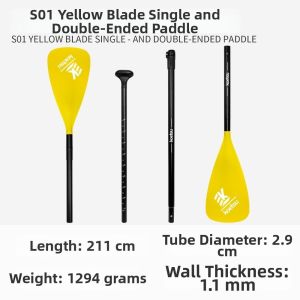 DIVATEN Adjustable Surfing Paddle 211cm Aluminum Alloy Water Sports Boat Paddle  6Colors Convertible Detachable Single/Double Head Oar Paddle for SUP Board and Kayak
