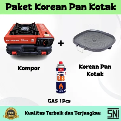 Kompor Portable Paket Barbeque Grill Paket Suki Shabu Plus Tabung Gas