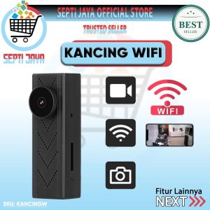 Kamera Spycam Kancing Pakaian Wifi Ip Camera Button Kamera Pengintai Bentuk Kancing Resolusi Full HD 1080P