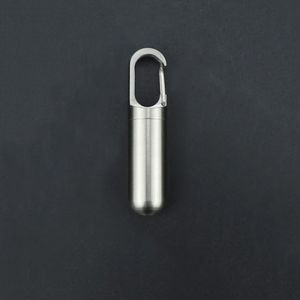 Mini Sealed Outdoor Waterproof Key Ring Stainless Steel Travel Pill Case Pill Box Granule Storage Box Pill Organizer