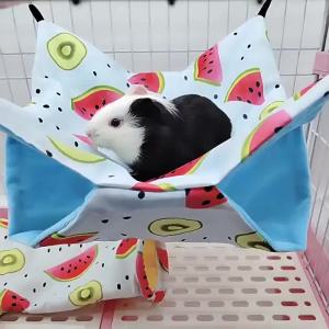 [Dan] thú cưng Chuột đất Vàng võng treo võng cho chuột Hamster võng Giường treo tổ hai lớp võng chinchillas chồn võng võng cho chuột Hamster cho vẹt mùa hè võng