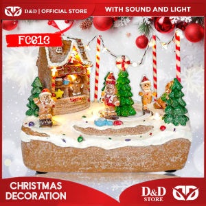 D&D FC613 Christmas Decoration Animation Musical Gingerbread Village