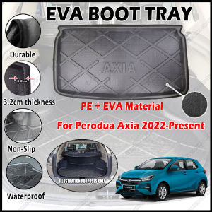 ✨ For Perodua Axia 2022-2023 EVA Copolymer Boot Tray Luggage Cargo Trunk Tray Dulang But Kereta 汽车后备箱垫 Waterproof Durable Non-Slip Custom-Fit Easy To Clean Easy Install Temperature Resistant