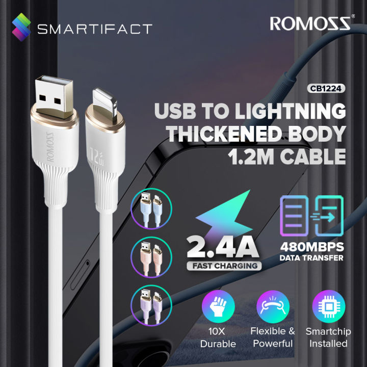 Romoss CB1224 USB to Lightning 12W Fast Charging Cable for