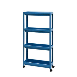 Kitchen slot storage rack removable slot rack bathroom storage rack with wheels Slit storage rack floor toilet bathroom narrow gap multi-layer plastic cart kitchen storage rack assembly