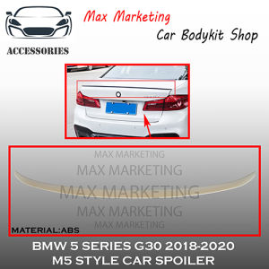 BMW 5 SERIES G30 2018-2020 M5 STYLE CAR SPOILER REAR TRUNK SPOILER LIP ABS SKIRT LIP BODYKIT