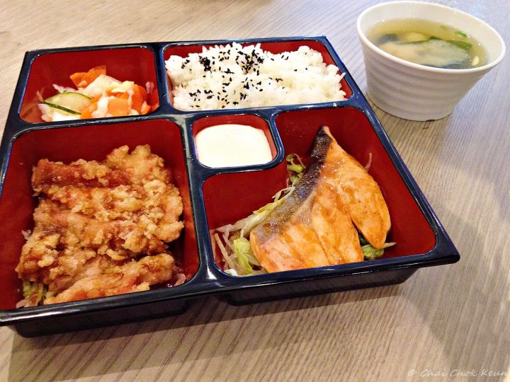 HHJ KITCHEN] Japanese Chicken Teriyaki and Salmon Bento Set