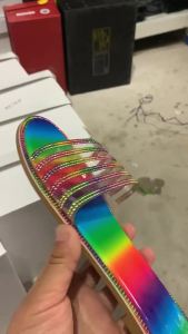 [Free Shipping] Summer Color-Block Casual Slip-On Sandals With A Hollowed-Out Design And A Wedge Heel Available In Plus Sizes For Women