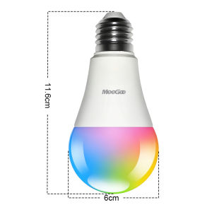 MeeGoo LED Bulb WiFi+Bluetooth Smart Light E27 Remote/Voice/App Control for Amazon Alexa Google