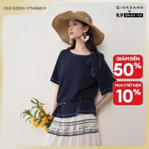 GIORDANO Women T-Shirt Pure Cotton 100% Cotton T-Shirt Casual Stylish Trendy Elegant Comfortable Fashion Classic 18326611