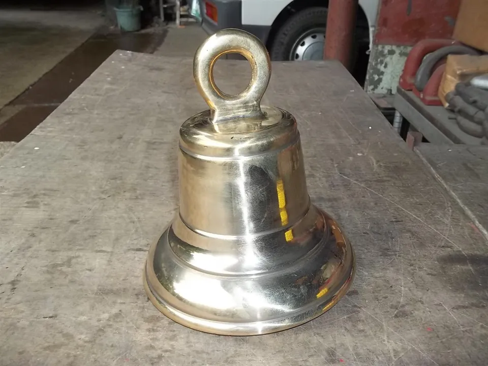 8 inch diameter x 9 inch tall Solid Brass Bronze Bell - Marine Bell Ship  Boat Bell - IMPA 370101