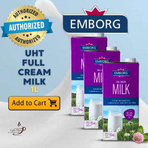 EMBORG Full Cream Milk 1L (x3 x6) Pack – 100% Pure Creamy & Fresh High Calcium & Nutrients
