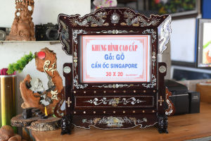KHUNG HÌNH THỜ GỖ GÕ VIP 30 X 20